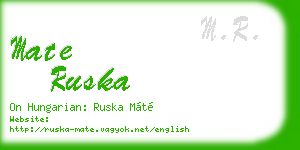 mate ruska business card